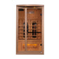 Golden Designs "Reserve Edition" 2 - Person Full Spectrum PureTech™ Near Zero EMF FAR Infrared Sauna with Himalayan Salt Bar w/ Hemlock | GDI - 8010 - 03 - GDI - 8010 - 03