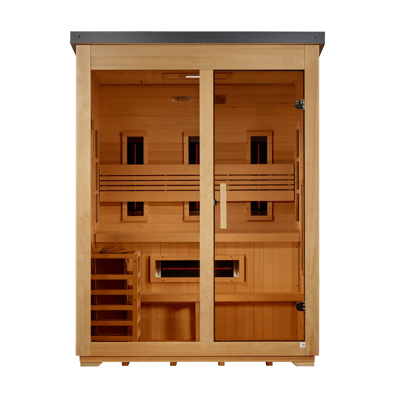 Golden Designs "Carinthia" 3 - Person Full Spectrum Hybrid Outdoor Steam Sauna - Canadian Hemlock GDI - 8123 - 01 - GDI-8123-01