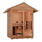 Golden Designs "Carinthia" 3-Person Full Spectrum Hybrid Outdoor Steam Sauna - Canadian Hemlock GDI-8123-01 - GDI-8123-01