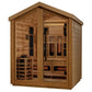 Golden Designs "Loviisa" Hybrid Full Spectrum Infrared and Traditional 3 - Person Outdoor Sauna (GDI - 8523 - 01) w/ Canadian Red Cedar Interior || - GDI - 8523 - 01