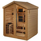 Golden Designs "Loviisa" Hybrid Full Spectrum Infrared and Traditional 3 - Person Outdoor Sauna (GDI - 8523 - 01) w/ Canadian Red Cedar Interior || - GDI - 8523 - 01