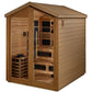 Golden Designs "Kaskinen" 6 - Person Outdoor Hybrid Full Spectrum Sauna (GDI - 8526 - 01) w/ PureTech™ & Canadian Red Cedar Interior - GDI - 8526 - 01