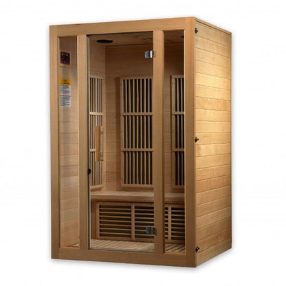 Golden Designs Maxxus "Seattle" FAR Infrared Sauna Near Zero EMF 2 - Person w/ Hemlock Wood | Model: MX - J206 - 01 - ZF - MX - J206 - 01 - ZF