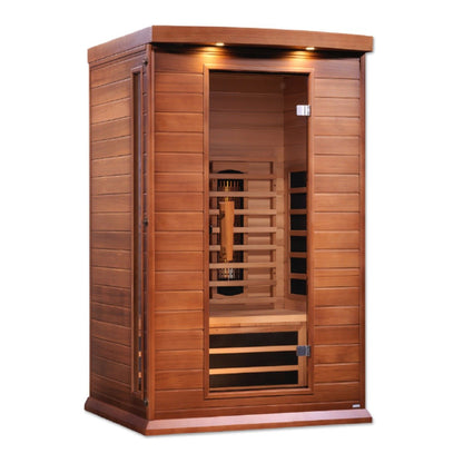 Golden Designs Near Zero EMF 2 - Person Maxxus Full Spectrum FAR Infrared Sauna with Red Cedar Wood | Model: MX - M206 - 01 - FS CED - MX - M206 - 01 - FS CED