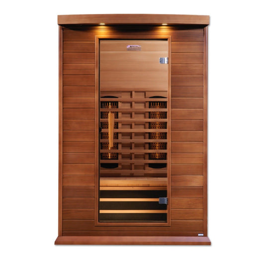 Golden Designs Near Zero EMF 2 - Person Maxxus Full Spectrum FAR Infrared Sauna with Red Cedar Wood | Model: MX - M206 - 01 - FS CED || - MX - M206 - 01 - FS CED