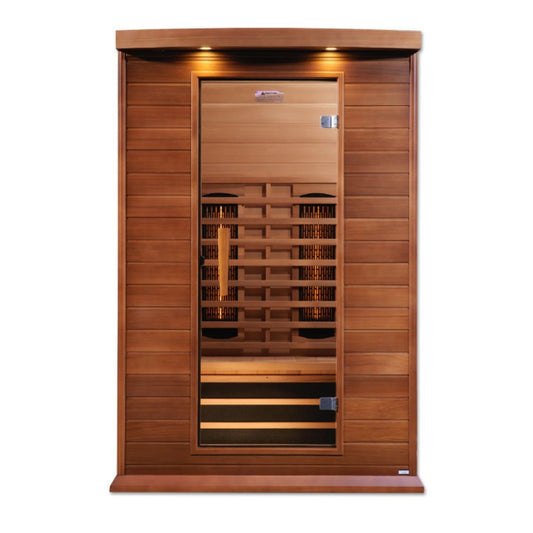 Golden Designs Near Zero EMF 2 - Person Maxxus Full Spectrum FAR Infrared Sauna with Red Cedar Wood | Model: MX - M206 - 01 - FS CED - MX - M206 - 01 - FS CED