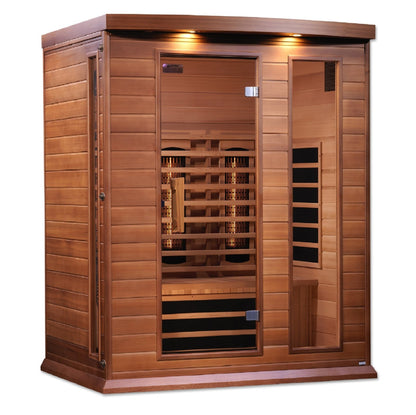 Golden Designs Near Zero EMF 3 - Person Maxxus Full Spectrum FAR Infrared Sauna with Red Cedar Wood | Model: MX - M306 - 01 - FS CED - MX - M306 - 01 - FS CED