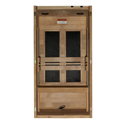 Golden Designs Maxxus S - Line Low EMF FAR Infrared Sauna 1 - Person w/ Canadian Hemlock MX - S106 - 01 - MX - S106 - 01