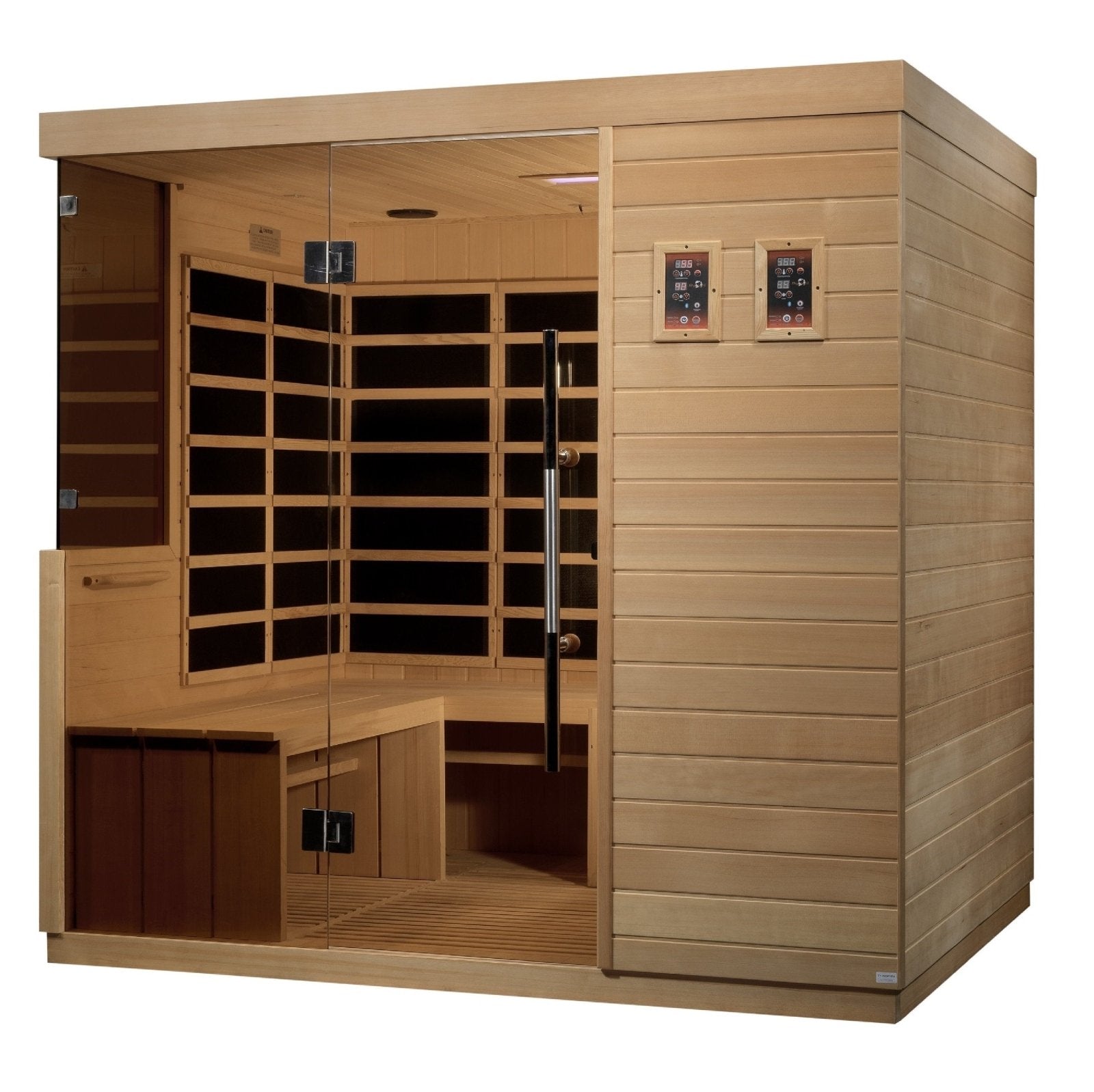 Golden Designs Ultra Low EMF 6-Person Dynamic "La Sagrada" Infrared Sauna with Hemlock Wood | Model: DYN-5860-01 - DYN-5860-01