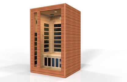 Golden Designs Ultra Low EMF 2-Person Dynamic "Avila Elite" FAR Infrared Sauna with Hemlock Wood | Model: DYN-6103-01 Elite - DYN-6103-01 ELITE