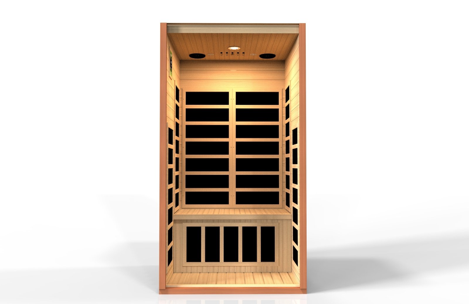 Golden Designs Low EMF 2-Person Dynamic "Avila" FAR Infrared Sauna with Hemlock Wood | Model: DYN-6103-01 || - DYN-6103-01