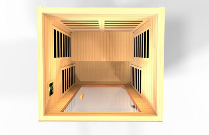 Golden Designs Low EMF 2-Person Dynamic "Avila" FAR Infrared Sauna with Hemlock Wood | Model: DYN-6103-01 || - DYN-6103-01