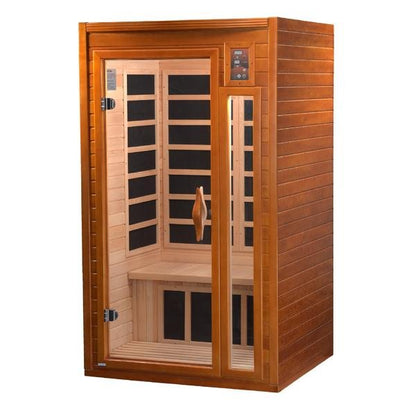 Golden Designs Ultra Low EMF 1-Person Dynamic "Barcelona Elite" FAR Infrared Sauna with Hemlock Wood | Model: DYN-6106-01 Elite || - DYN-6106-01 Elite