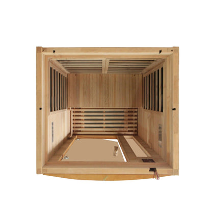 Golden Designs Ultra Low EMF 1-Person Dynamic "Barcelona Elite" FAR Infrared Sauna with Hemlock Wood | Model: DYN-6106-01 Elite || - DYN-6106-01 Elite