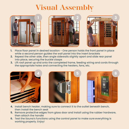 Golden Designs Low EMF 2-Person Dynamic "Barcelona" FAR Infrared Sauna with Hemlock Wood | Model: DYN-6106-01 - DYN-6106-01