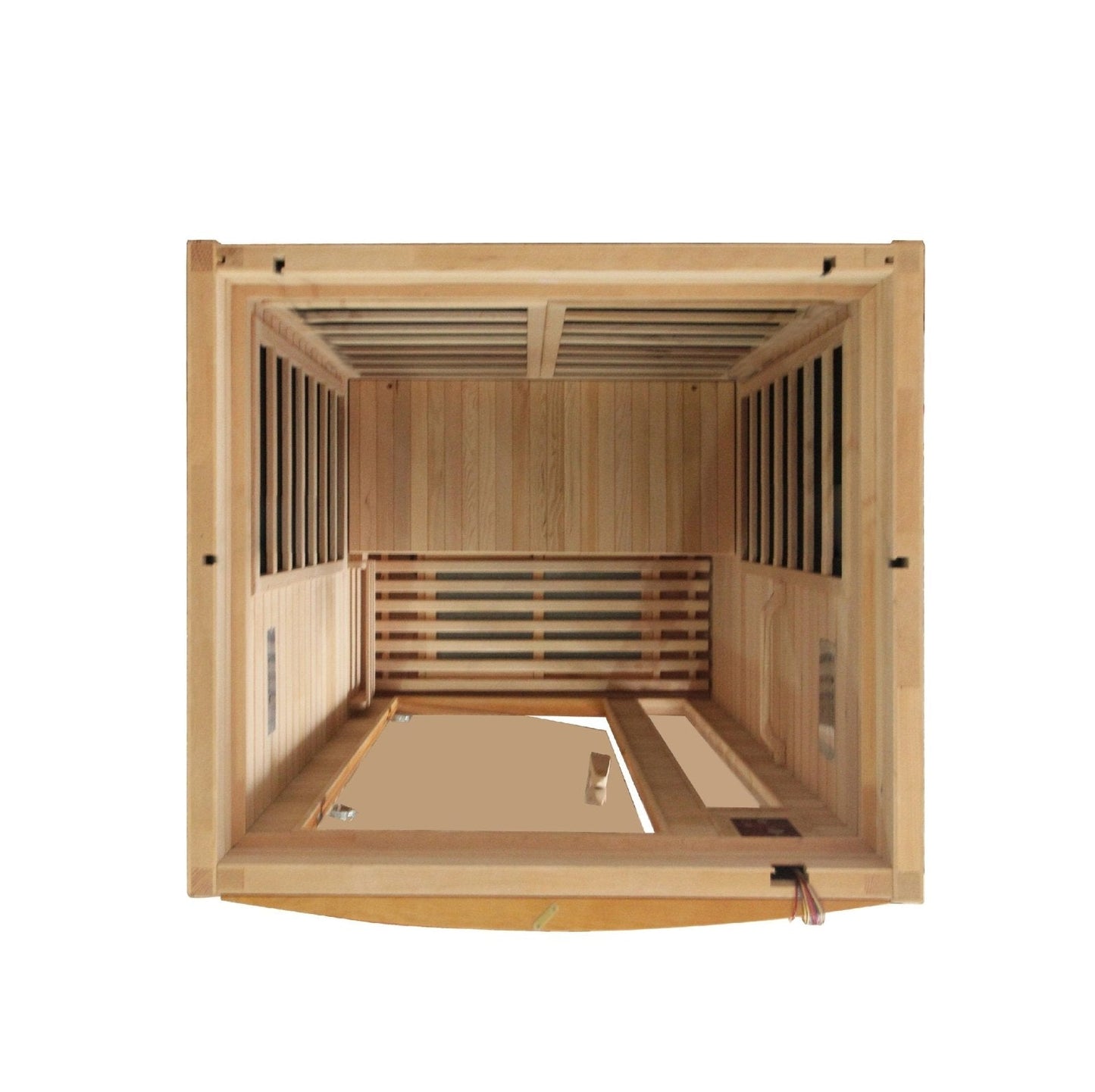 Golden Designs Low EMF 1-Person Dynamic "Barcelona" FAR Infrared Sauna with Hemlock Wood | Model: DYN-6106-01 - DYN-6106-01