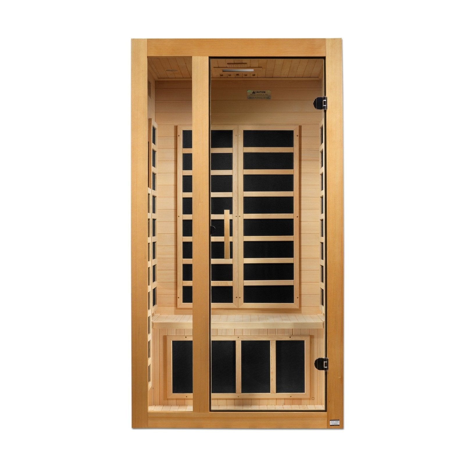 Golden Designs Low EMF 1-Person Dynamic "Gracia" Infrared Sauna with Hemlock Wood | Model: DYN-6119-01 || - DYN-6119-01