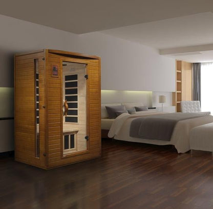 Golden Design Low EMF 2-Person Dynamic "Versailles" FAR Infrared Sauna with Hemlock Wood | Model: DYN-6202-03 - DYN-6202-03