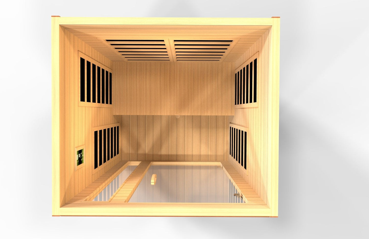 Golden Designs Low EMF 2-Person Dynamic "Cordoba" FAR Infrared Sauna with Hemlock Wood | Model: DYN-6203-01 - DYN-6203-01