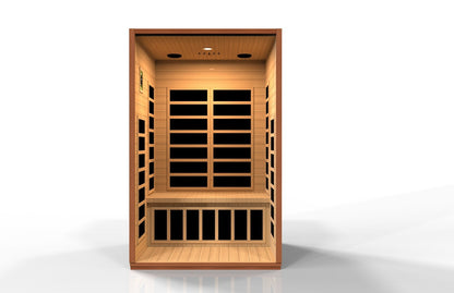 Golden Designs Low EMF 2-Person Dynamic "Cordoba" FAR Infrared Sauna with Hemlock Wood | Model: DYN-6203-01 - DYN-6203-01