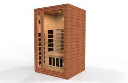 Golden Designs Near Zero EMF 2-Person Dynamic Full Spectrum "Cardoba" FAR Infrared Sauna with Hemlock Wood | Model: DYN-6203-02 FS || - DYN-6203-02 FS