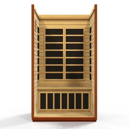 Golden Design Low EMF 2-Person Dynamic "San Marino" FAR Infrared Sauna with Hemlock Wood | Model: DYN-6206-01 - DYN-6206-01