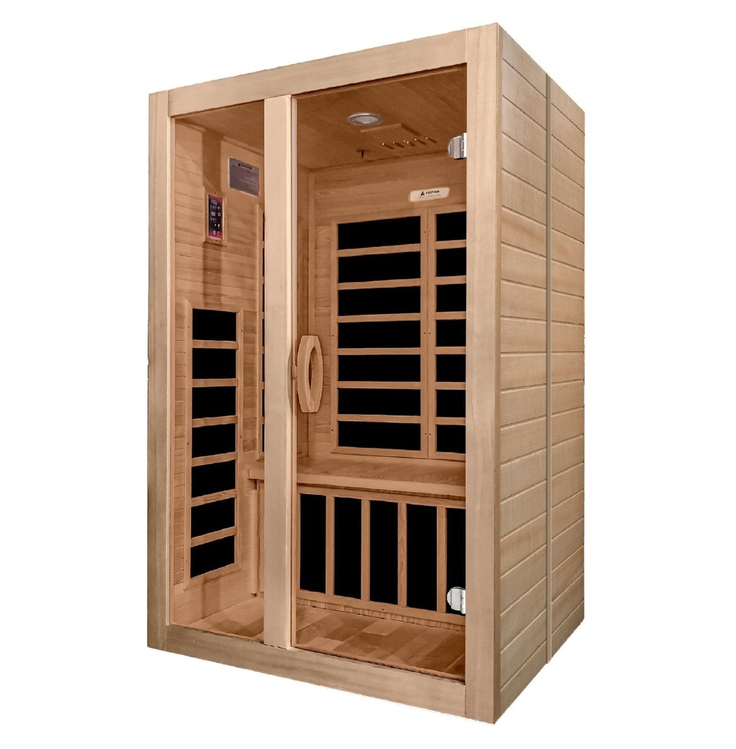 Golden Designs Low EMF 2-Person Dynamic "Santaigo" Infrared Sauna with Hemlock Wood | Model: DYN-6209-01 || - DYN-6209-01