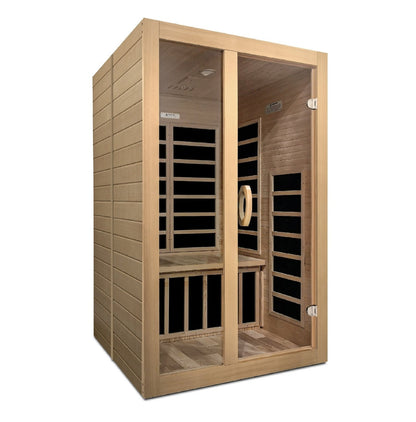 Golden Designs Low EMF 2-Person Dynamic "Santaigo" Infrared Sauna with Hemlock Wood | Model: DYN-6209-01 - DYN-6209-01