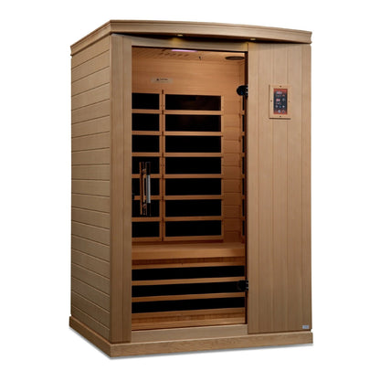 Golden Designs Ultra Low EMF 2-Person Dynamic "Venice Elite" FAR Infrared Sauna with Hemlock Wood | Model: DYN-6210-01 Elite - DYN-6210-01 ELITE