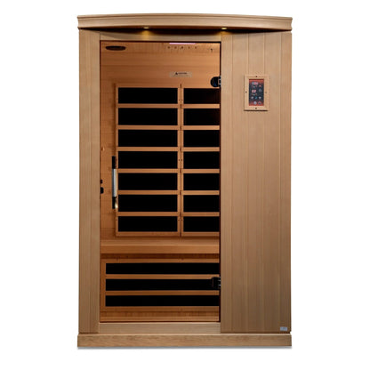 Golden Designs Ultra Low EMF 2-Person Dynamic "Venice Elite" FAR Infrared Sauna with Hemlock Wood | Model: DYN-6210-01 Elite - DYN-6210-01 ELITE