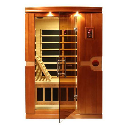 Golden Designs Low EMF 2-Person Dynamic "Venice" Infrared Sauna with Hemlock Wood | Model: DYN-6210-01 - DYN-6210-01