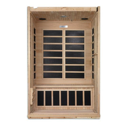 Golden Designs Low EMF 2-Person Dynamic "Venice" Infrared Sauna with Hemlock Wood | Model: DYN-6210-01 - DYN-6210-01