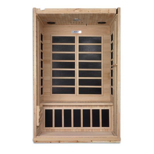 Golden Designs Low EMF 2-Person Dynamic "Venice" Infrared Sauna with Hemlock Wood | Model: DYN-6210-01 || - DYN-6210-01