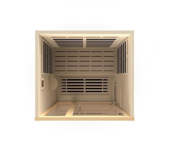 Golden Designs Ultra Low EMF 2-Person Dynamic "Llumeneres" FAR Infrared Sauna with Hemlock Wood | Model: DYN-6215-02 || - DYN-6215-02