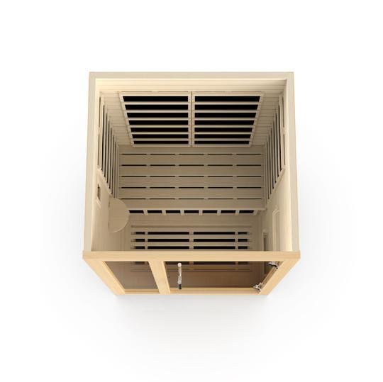 Golden Designs Ultra Low EMF 2-Person Dynamic "Llumeneres" FAR Infrared Sauna with Hemlock Wood | Model: DYN-6215-02 || - DYN-6215-02