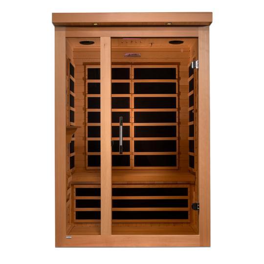 Golden Designs Ultra Low EMF 2-Person Dynamic "Llumeneres" FAR Infrared Sauna with Hemlock Wood | Model: DYN-6215-02 || - DYN-6215-02