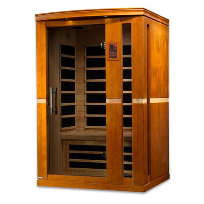 Golden Designs Low EMF 2-Person Dynamic "Vittoria" FAR Infrared Sauna with Hemlock Wood | Model: DYN-6220-01 || - DYN-6220-01