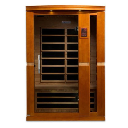 Golden Designs Low EMF 2-Person Dynamic "Vittoria" FAR Infrared Sauna with Hemlock Wood | Model: DYN-6220-01 - DYN-6220-01