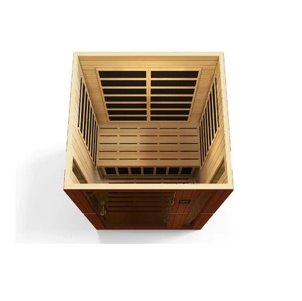 Golden Designs Low EMF 2-Person Dynamic "Vittoria" FAR Infrared Sauna with Hemlock Wood | Model: DYN-6220-01 || - DYN-6220-01