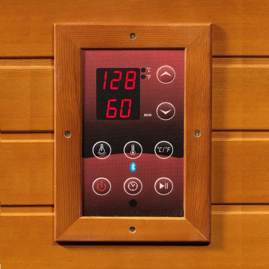 Golden Design Low EMF 2-Person Dynamic "Heming" FAR Infrared Sauna Corner Unit with Hemlock Wood | Model: DYN-6225-02 || - DYN-6225-02