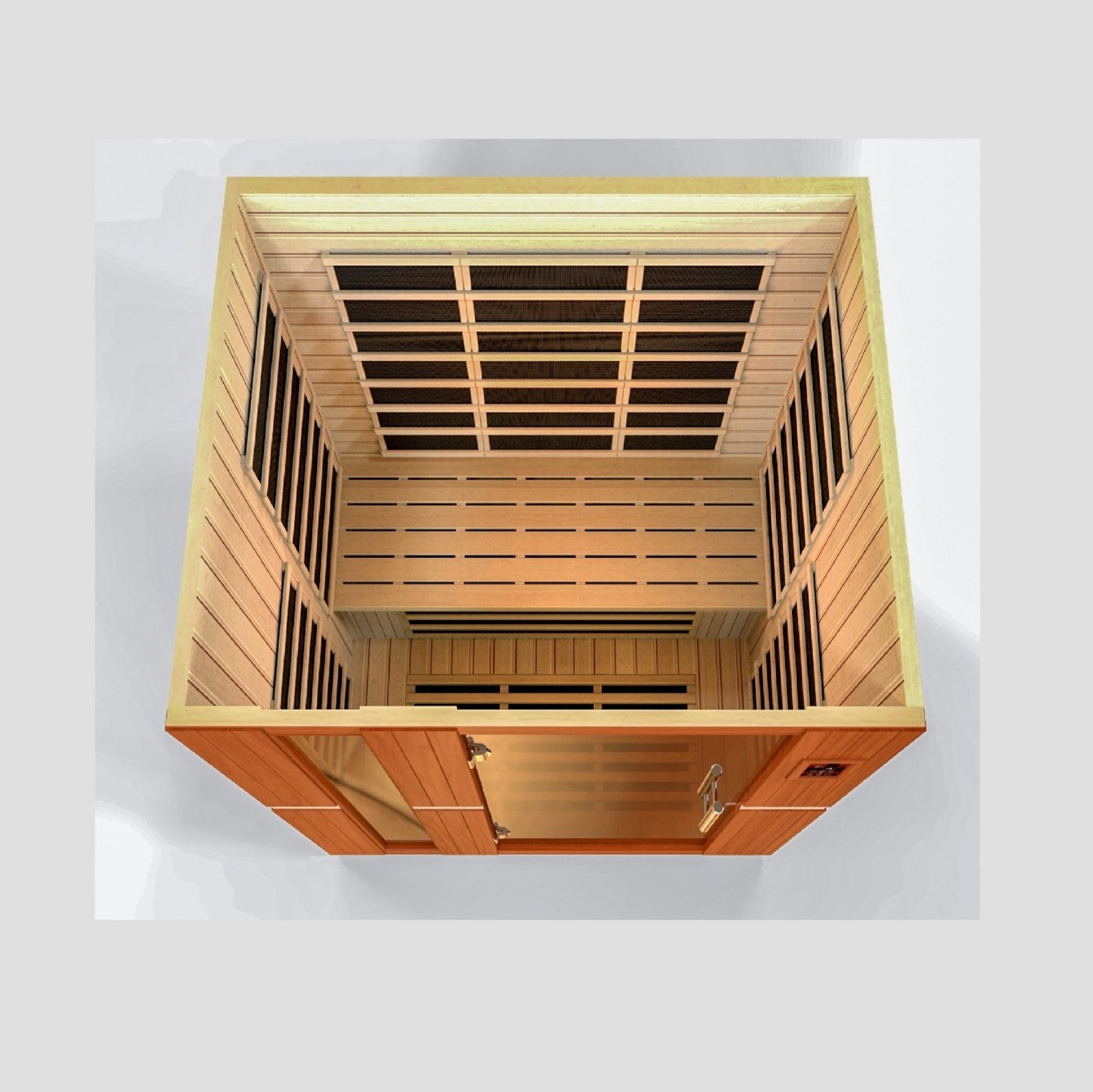 Golden Designs Ultra Low EMF 3-Person Dynamic "Lugano" FAR Infrared Sauna with Hemlock Wood | Model: DYN-6336-02 Elite - DYN-6336-02 ELITE