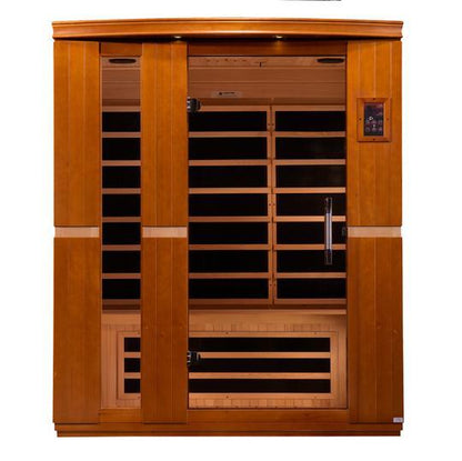 Golden Design Low EMF 3-Person Dynamic "Lugano" FAR Infrared Sauna with Hemlock Wood | Model: DYN-6336-02 - DYN-6336-02