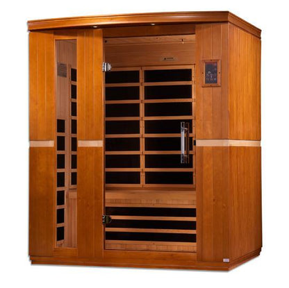 Golden Design Low EMF 3-Person Dynamic "Lugano" FAR Infrared Sauna with Hemlock Wood | Model: DYN-6336-02 - DYN-6336-02