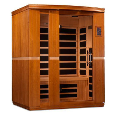 Golden Design Low EMF 3-Person Dynamic "Lugano" FAR Infrared Sauna with Hemlock Wood | Model: DYN-6336-02 - DYN-6336-02