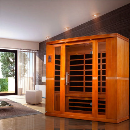 Golden Design Low EMF 4-Person Dynamic "Bergamo" Infrared Sauna with Hemlock Wood | Model: DYN-6440-01 - DYN-6440-01