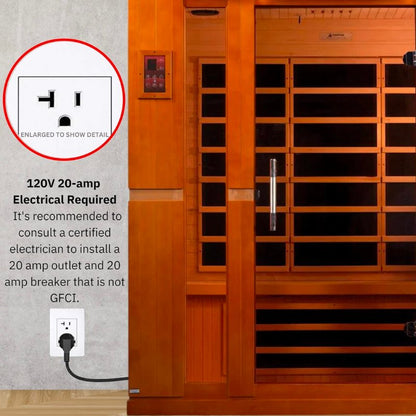 Golden Design Low EMF 4-Person Dynamic "Bergamo" Infrared Sauna with Hemlock Wood | Model: DYN-6440-01 - DYN-6440-01