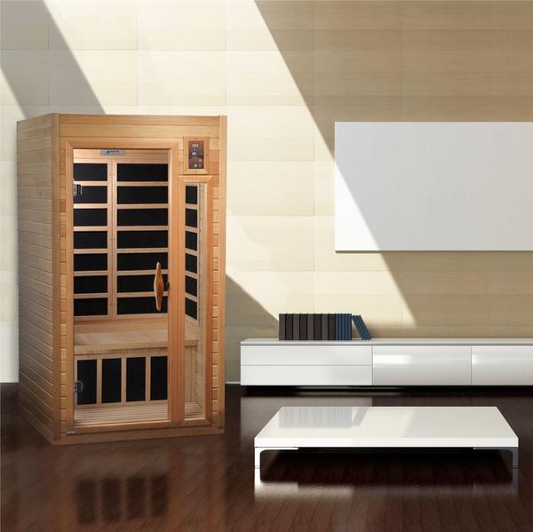 Golden Designs Near Zero EMF 2-Person PureTech™ "Barcelona Elite" FAR Infrared Sauna with Hemlock Wood | Model: GDI-6106-01 Elite - GDI-6106-01 Elite