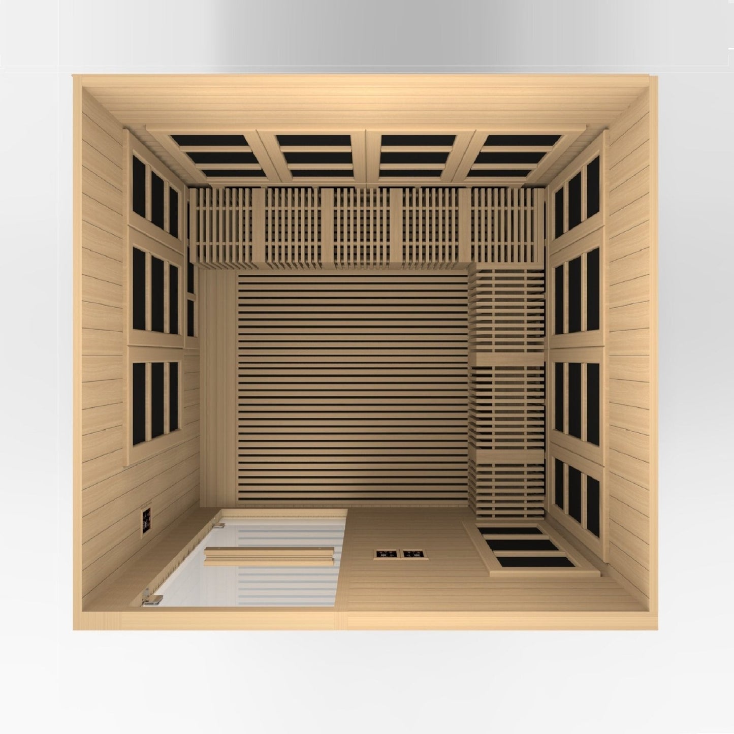 Golden Design Ultra Low EMF 8-Person Dynamic "Catalonia" Infrared Sauna with Hemlock Wood | Model: GDI-6880-01 - GDI-6880-01