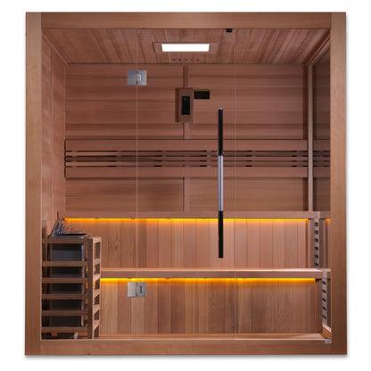 Golden Designs 6-Person Traditional Sauna "Kuusamo" - Hemlock wood | GDI-7206-01 - GDI-7206-01