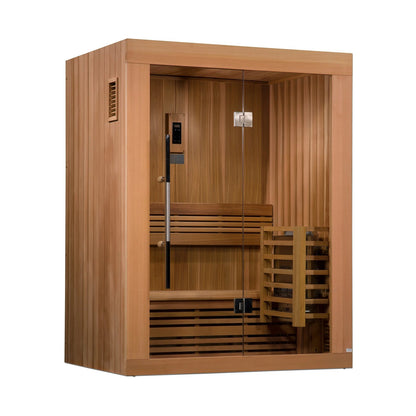 Golden Designs Steam Sauna 2-Person "Sundsvall Edition" Steam Sauna - Canadian Red Cedar Traditional Sauna | Model: GDI-7289-01 - GDI-7289-01